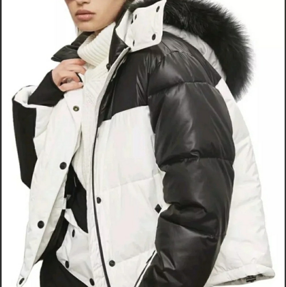 Topshop Sno Ski Jacket Black/ White 4